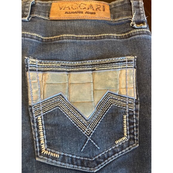 Vaccari Alligator Jeans Denim Straight Leg Blue Jeans 38 x 34 - Picture 6 of 7